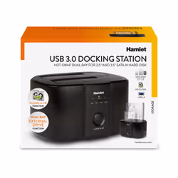 Hamlet USB 3.0 Docking Station per hard disk sata da 2,5'' o 3,5'' usb 3.0 - Vista aggiuntiva 7
