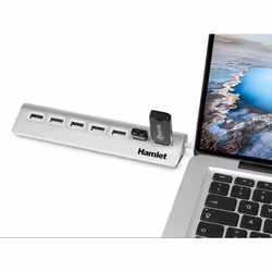 Hamlet 7 port usb 2.0 hub a 7 porte 480Mbps - Vista aggiuntiva 5