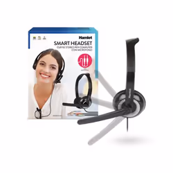 Hamlet Smart Headset cuffia per computer con microfono regolabile connesione jack 3.5mm - Vista aggiuntiva 5