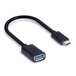 Hamlet XADTC-U2A-MF02, 0,2 m, USB A, USB C, USB 3.2 Gen 1 (3.1 Gen 1), 5 Gbit/s, Nero