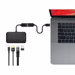 Hamlet XADTC-U2A-MF02 cavo USB USB 3.2 Gen 1 (3.1 Gen 1) 0,2 m USB A USB C Nero - Vista aggiuntiva 4