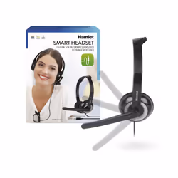 Hamlet Smart Auricolare Cablato A Padiglione Ufficio Nero, Argento - Vista aggiuntiva 5