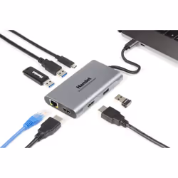 Hamlet HDKC-PD400H replicatore di porte e docking station per laptop Cablato USB 3.2 Gen 1 (3.1 Gen 1) Type-C Grigio - Vista aggiuntiva 4