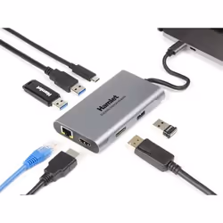 Hamlet HDKC-PD400D replicatore di porte e docking station per laptop Cablato USB 3.2 Gen 1 (3.1 Gen 1) Type-C Grigio - Vista aggiuntiva 4