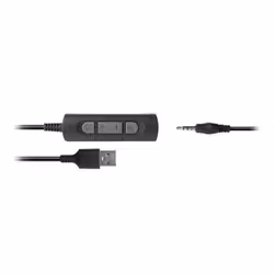 Hamlet HHEADM-UJS cuffia e auricolare Cablato A Padiglione Ufficio USB tipo A Nero - Vista aggiuntiva 6