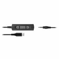 Hamlet HHEADM-CJS cuffia e auricolare Cablato A Padiglione Ufficio USB tipo-C Nero - Vista aggiuntiva 6