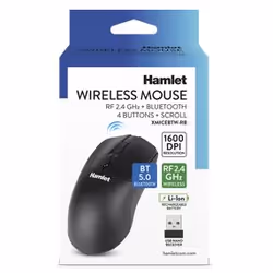 Hamlet XMICEBTW-RB mouse Casa Ambidestro RF senza fili + Bluetooth Ottico 1600 DPI - Vista aggiuntiva 7
