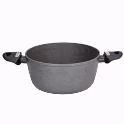 Tognana Porcellane Casseruola 2 Manici 24cm Mythos, 3,82 L, Nero, Grigio, Alluminio, Floatech, Ceramica, Gas, Alogena, Induzi ...