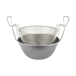 Ilsa - Friggitrice con cestello in ferro spazzolato Cm 36