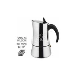 Ilsa - Caffettiera Espresso Elly 6 Tazze per Induzione Acciaio Inox 18-10