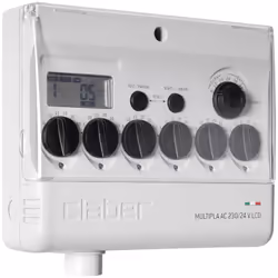Claber Multipla AC 230/24V, programmatore elettronico a 6 stazioni , da interno, LCD Programmatore elettronico Claber Multipl ...
