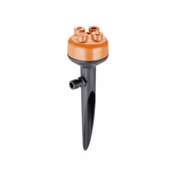Questo irrigatore con picchetto, dal design attuale, permette di variare l'irrigazione semplicemente ruotando la testata; Per ...