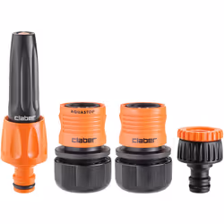 Contiene: presa a rubinetto 3/4” (20-27 mm) con riduzione 3/4” - 1/2” (15-21 mm), raccordo da 3/4”, raccordo da 3/4” aquastop ...