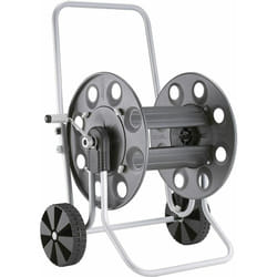 Carrello con ruote avvolgitubo per irrigazione giardino metal gemini - Claber
