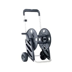 Carrello con ruote avvolgitubo per irrigazione giardino silver-al - Claber
