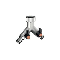 Claber Metal-Jet in Ottone Presa Rubinetto a 2 Vie Regolabili