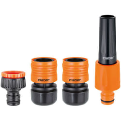 Starter kit ø 3/4" Max-Flow, set lancia e raccordi Safety Lock irrigazione giardino per tubo da 3/4' (19 mm) - Claber