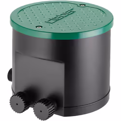 Pozzetto premontato integrato di programmatore. Funziona con 2 batterie mini-stilo (AAA) sufficienti per un’intera stagione.  ...