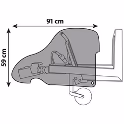 Copertura di protezione per giunti dei carrelli e roulotte Per il gruppo giunto, spinotto, freno di carrelli o roulotte. Prot ...
