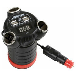 Lampa - Multi-Power Cup, 3 Prese Accendisigari + 4 Usb e Voltmetro, 12/24/36V