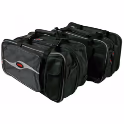 In poliestere con inserti alta visibilità. Capacità variabile da 16 lt a 24 lt cadauna. Tasche multiple con cerniere, cappucc ...