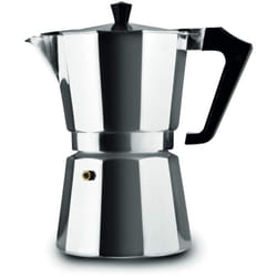 Pezzetti - Italexpress Caffettiera 6 Tazze in Alluminio, Manico Ergonomico Resistente al Calore, Guarnizione in Silicone Alimentare, Per Piani a Gas