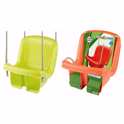 Androni Giocattoli Altalena In Plastica Con Corde - Portata Massima 60 Kg - Colore Verde/Arancio