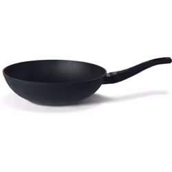 TVS Virtus Induction Wok 28 cm, Rotondo, Wok/padella per cottura al salto, Nero, R3SiSTEK, Virtus Induction, Alluminio