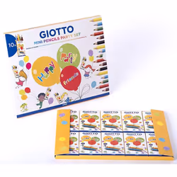 F.I.L.A. Giotto Party Set Mini Matite - Confezione Da 10 Blister Matite Colorate Per Giocare Tutti Insieme, Stampo per modell ...