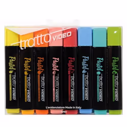 Tratto F838000, 8 pz, Colori assortiti, Nero, Adulto/Bambino, Unisex