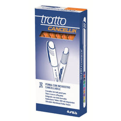 F.I.L.A. Penna Cancellabile Tratto Cancellik Arancione - Diametro Punta 0,4Mm - Confezione Da 12 Pezzi