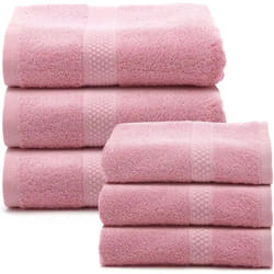 Caleffi - Set Asciugamani Bagno Viso e Bidet in Morbida Spugna 100% Color Confetto