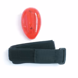 Fanale di sicurezza a due LED rossi. Le luci possono essere fisse, lampeggianti o intermittanti. Questo utile accessorio si p ...