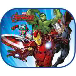 Coppia tendine laterali auto Marvel Avengers 44x35cm parasole Supereroi Iron Man, Thor, Hulk, Capitan America