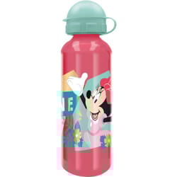 Borraccia rosa per bambine in alluminio Minnie Topolina 530 ml con beccuccio e tappo di sicurezza - Disney