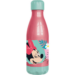 Borraccia azzurra per bambine in plastica Minnie Mouse Topolina 560 ml con tappo a vite - Disney