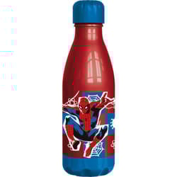 Marvel - Borraccia rossa per bambini in plastica Spiderman Uomo Ragno 560 ml con tappo a vite