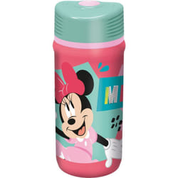 Disney - Borraccia rosa e azzurra in plastica per bambine Minnie Topolina 390 ml con chiusura antigoccia