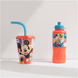 Borraccia da 400 ml per bambini in plastica e facilmente utilizzabile grazie alla sua forma ergonomica, altappo antigoccia e  ...