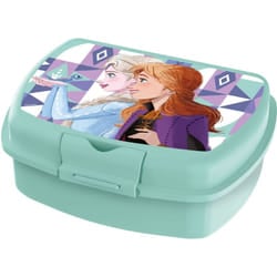 Disney - Sandwich Box azzurra per bambine in plastica Frozen Elsa e Anna utile per portare la merenda fuori casa