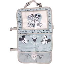 DISNEY Disney Proteggisedile portaoggetti Tablet Organizer auto per bambini di colore grigio e rosa con i simpatici topolini ...