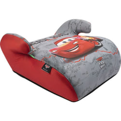 Disney - Seggiolino Alzabimbo Cars per la sicurezza dei bambini con altezza da 125 a 150 cm con grafiche di Saetta McQueen su fondo grigio,alzatina