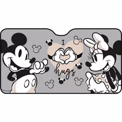 DISNEY Parasole anteriore parabrezza auto Bambino Bambina Mickey Mouse 130x70cm con grafica Topolino e Minnie su fondo blu