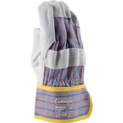 ARMOR Guanti Worker in pelle o crosta di bovino con dorso in cotone taglia 9