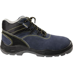 Goodyear Scarpe antinfortunistiche alte con metallo S1P in pelle scamosciata colore blu e nero taglia 42