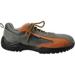 Scarpe antinfortunistiche metal-free S1P in pelle scamosciata e tessuto grigio/mattone numero 40 - Goodyear