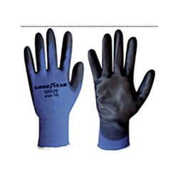 Goodyear - guanti in tesuto nido d'ape e palmo in poliuretano taglia 10 colore blu e nero, guanti da lavoro