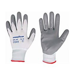 Goodyear - guanti in nylon e nitrile taglia 9 colore bianco/grigio, guanti da lavoro