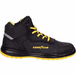 GOODYEAR Scarpe antinfortunistiche traspiranti nere, sicurezza sul lavoro,modello alto, categoria S3 - taglia 42