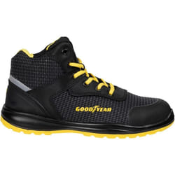 Goodyear - Scarpe antinfortunistiche traspiranti nere, sicurezza sul lavoro,modello alto, categoria S3 - taglia 45